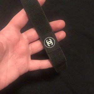 Authentic CHANEL Black Stretch Headband